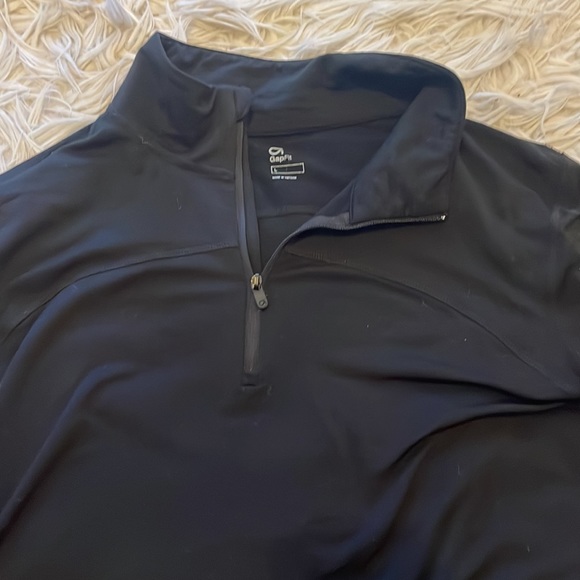 Black Athletic Quarter Zip Jacket - Picture 5 of 6